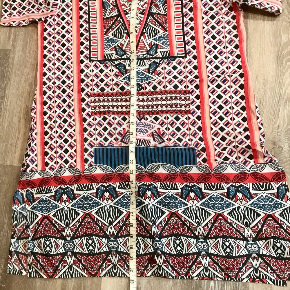 National Batik Style Boho Tunic Dress Size M. - Picture 6 of 8